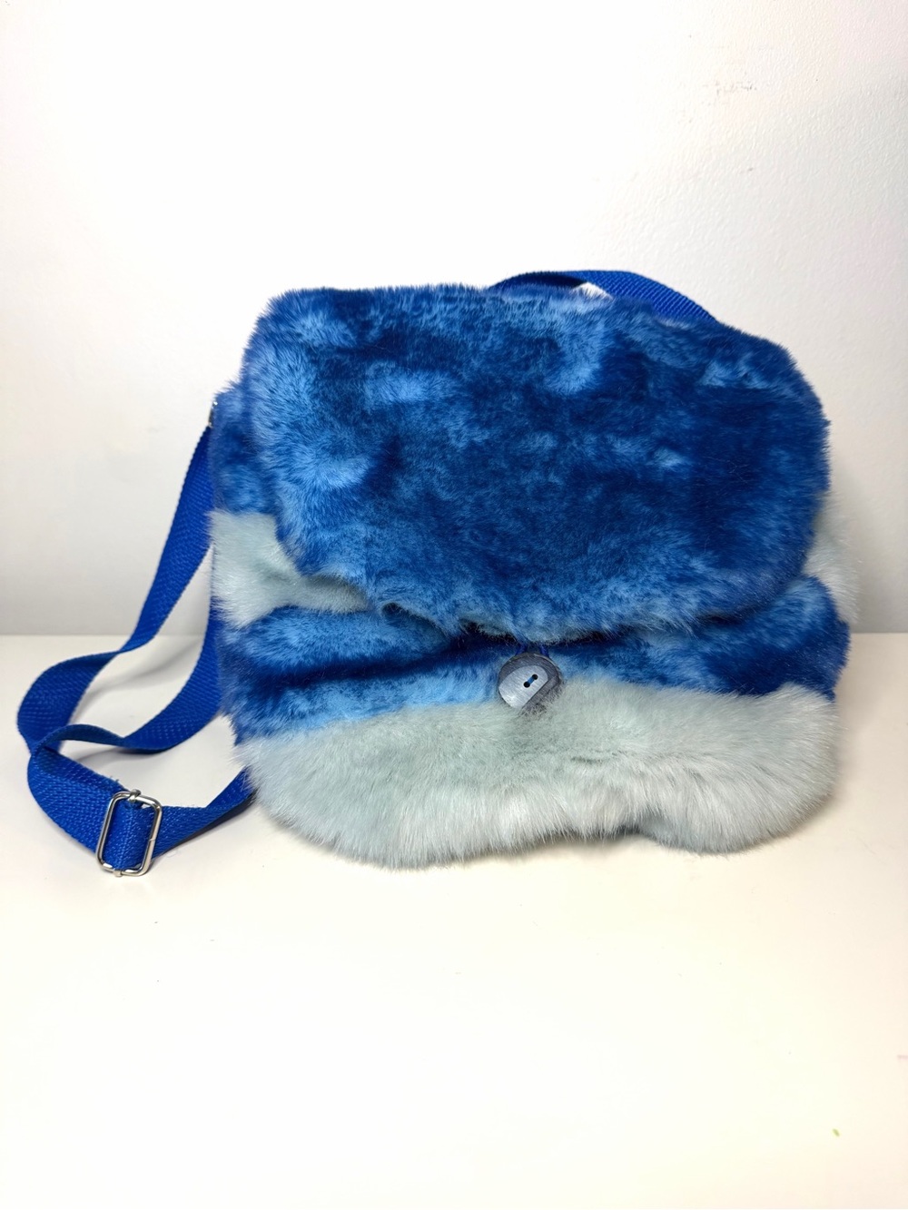 2010s Bluff Fourrures Quebec Faux Fur Shoulder Bag by Francine Ouellet